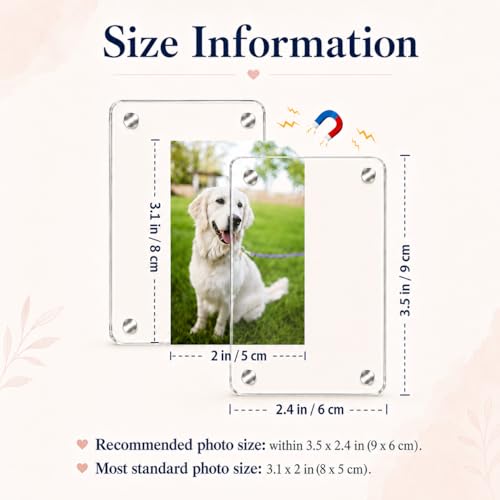 Gift for Boyfriend Husband Girlfriend Dad Car Decorations Interior Picture Holder, Car Visor Photo Clip Magnetic Frame Cute Car Decor Accessories