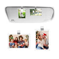 Gift for Boyfriend Husband Girlfriend Dad Car Decorations Interior Picture Holder, Car Visor Photo Clip Magnetic Frame Cute Car Decor Accessories
