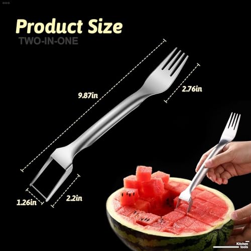 GoHere watermelon cutter 2-in-1 stainless steel fruit watermelon slicer kitchen gadgets watermelon cutter slicer tool