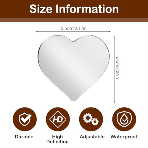 Blind Spot Mirror 2 Pack Cute Car Accessories Heart Shaped Valentines Gifts for Girlfriend Car Essentials Side Blindspot Mirrors Wide Angle Mirrors