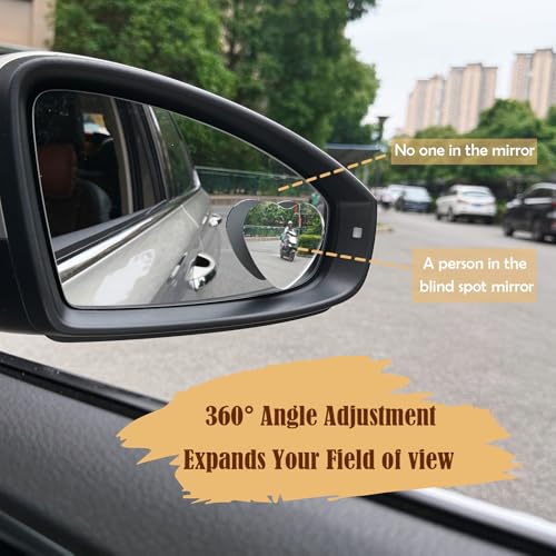 Blind Spot Mirror 2 Pack Cute Car Accessories Heart Shaped Valentines Gifts for Girlfriend Car Essentials Side Blindspot Mirrors Wide Angle Mirrors