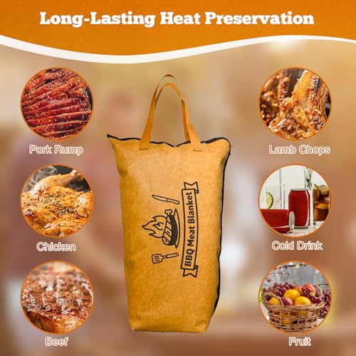 Grilling Gifts Husband Boyfriend BBQ Blanket for Resting Meat,Reusable Smoker Grilling Bag Insulated Resting Bag,Cooking Accessories for BBQ Lovers