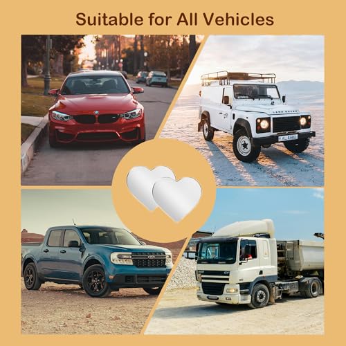 Blind Spot Mirror 2 Pack Cute Car Accessories Heart Shaped Valentines Gifts for Girlfriend Car Essentials Side Blindspot Mirrors Wide Angle Mirrors