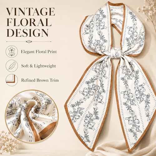 variant:Bow Floral Scarf