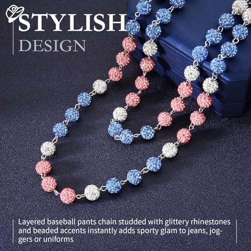 Baseball Layered Jean Pants Wallet Chain Punk Hip Hop Accessory Sports Charm for Punk Y2K Fashion Lovers