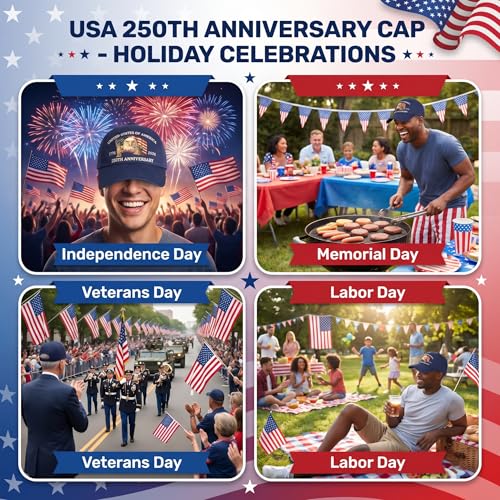 GoHere 250th Anniversary USA Hat for Women